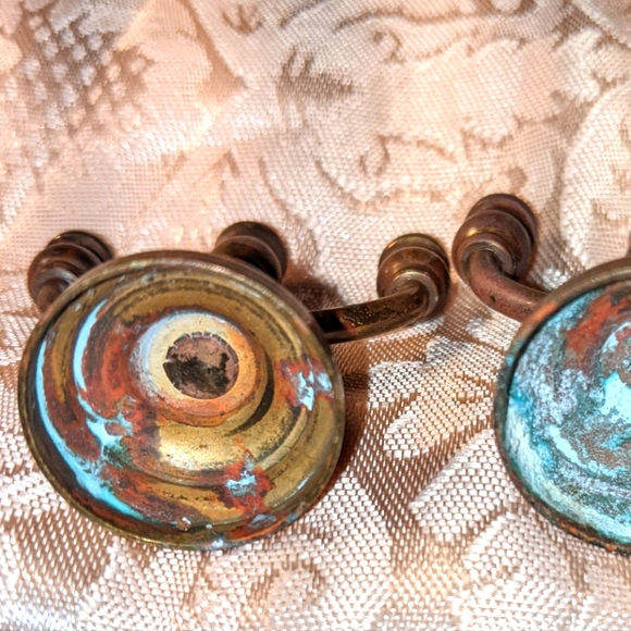 Vintage Copper Set of 2 Miniature Candelabra - Picture 7 of 9